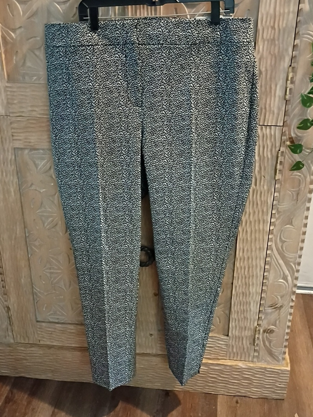 Talbots Black and White Microprint Dress Pants